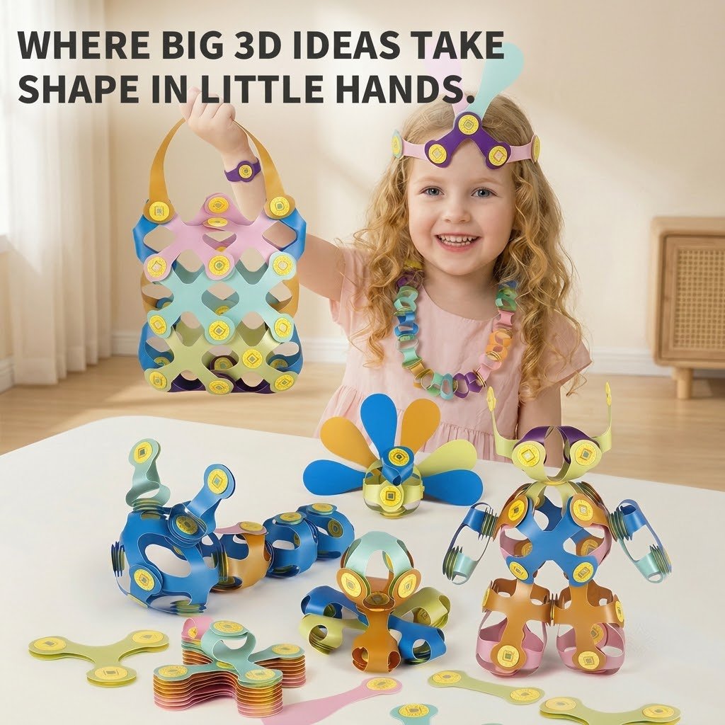 Kids 3D Soft Magnetic Building Tiles Toy Set view 4