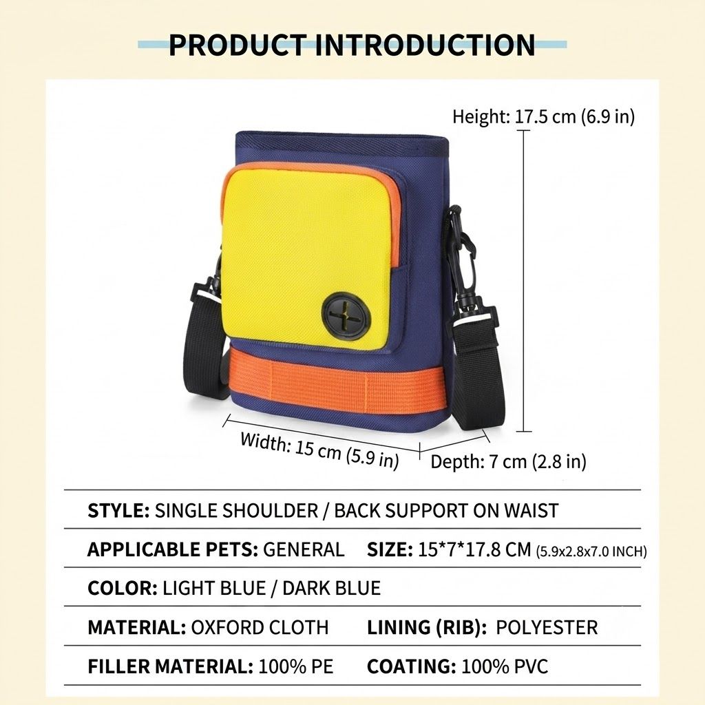 Versatile Dog Training Treat Pouch – Convenient Crossbody & Belt Bag Design view 2
