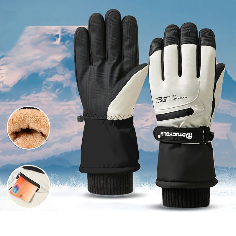 Winter Full-Finger Touchscreen Thermal Gloves for Skiing view 11