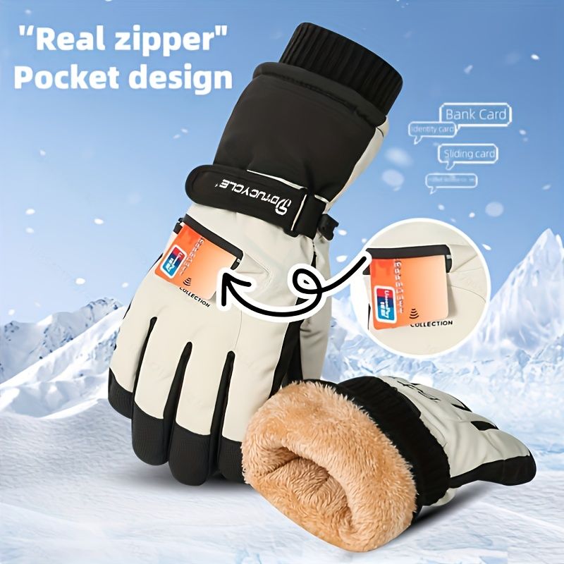 Winter Full-Finger Touchscreen Thermal Gloves for Skiing view 3