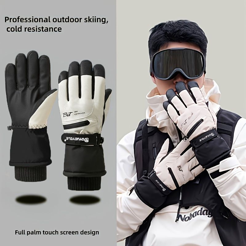 Winter Full-Finger Touchscreen Thermal Gloves for Skiing view 6