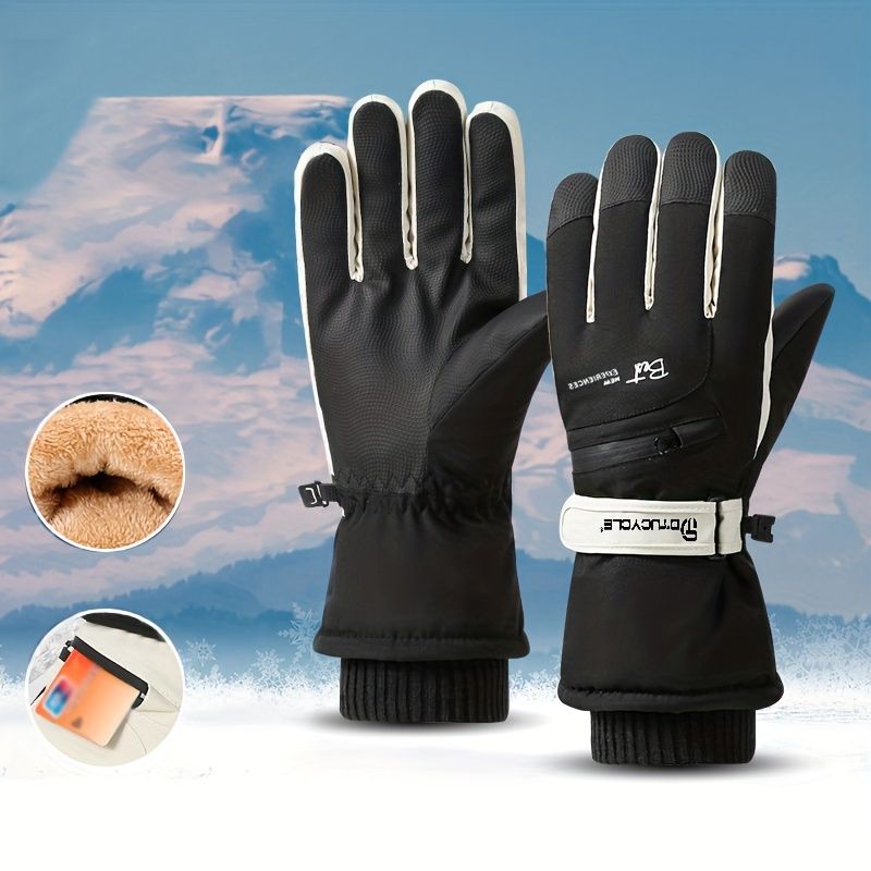 Winter Full-Finger Touchscreen Thermal Gloves for Skiing view 9