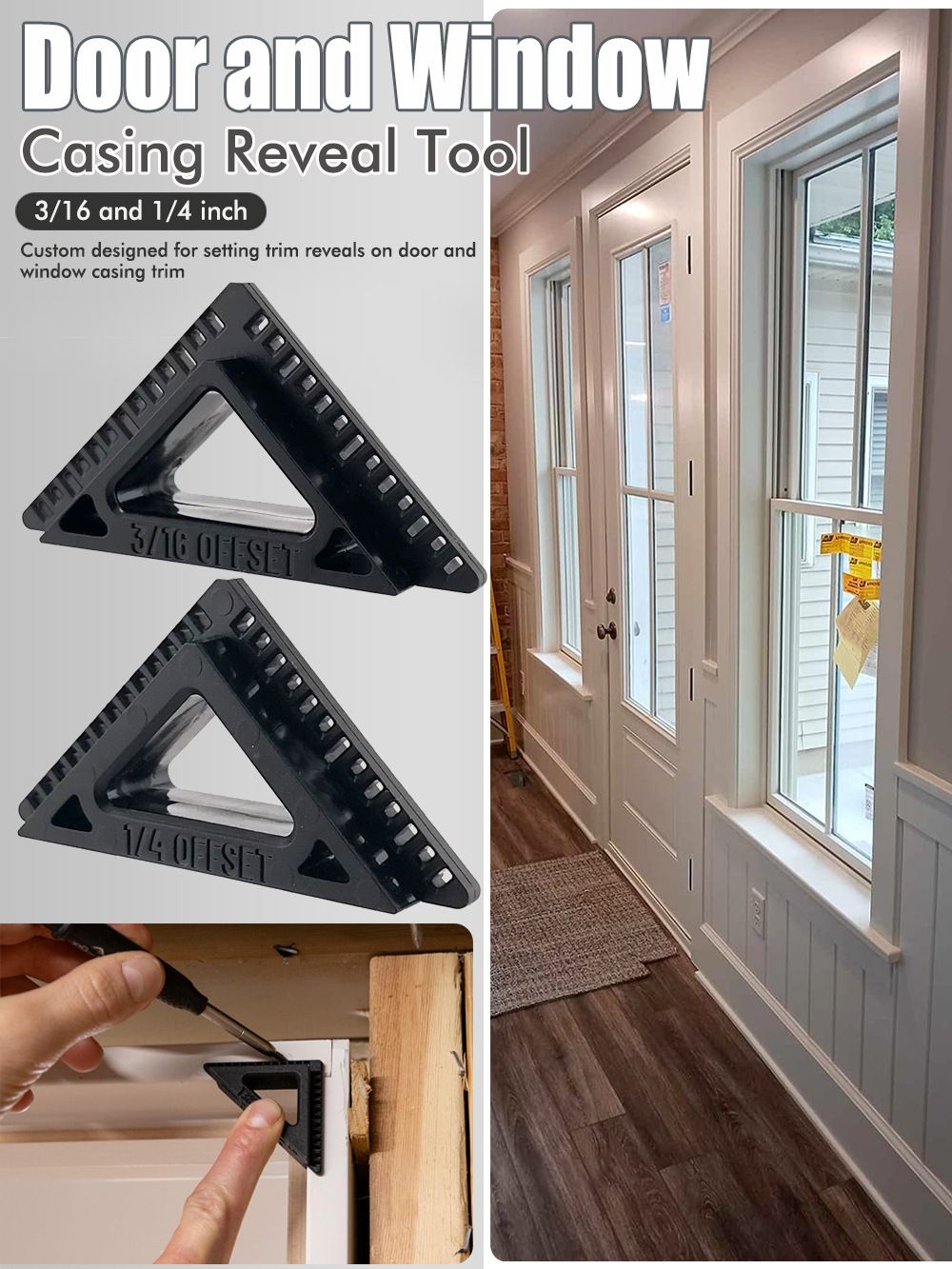 Precision Trim Positioning Tool for Door and Window Casing Installation view 3