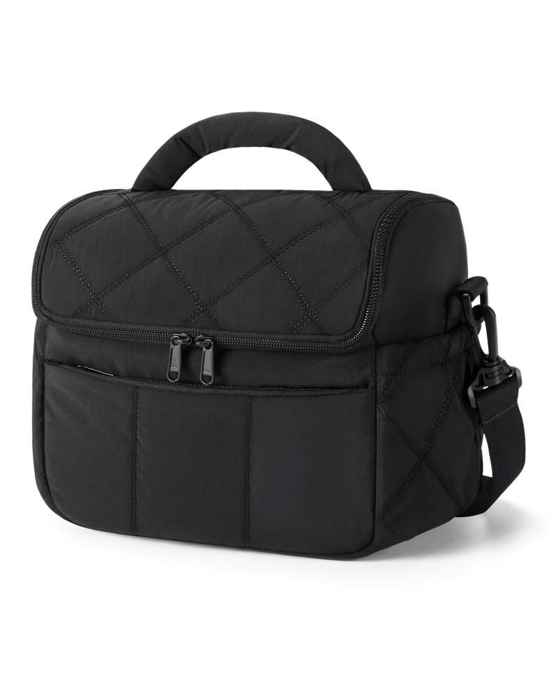 Quilted Insulated Lunch Bag with Adjustable Shoulder Strap view 10