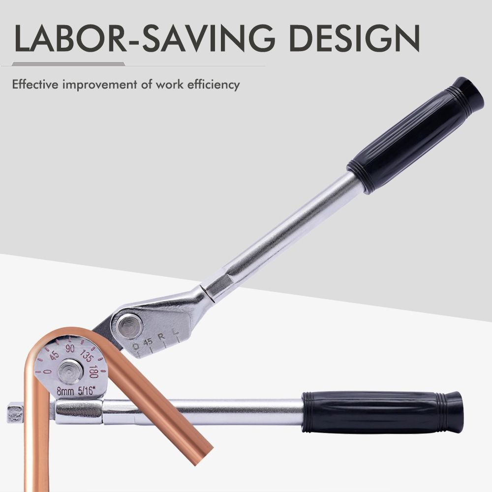 Manual Tube Bender Tool with Dual Long Handles and Angle Scale for Copper view 6