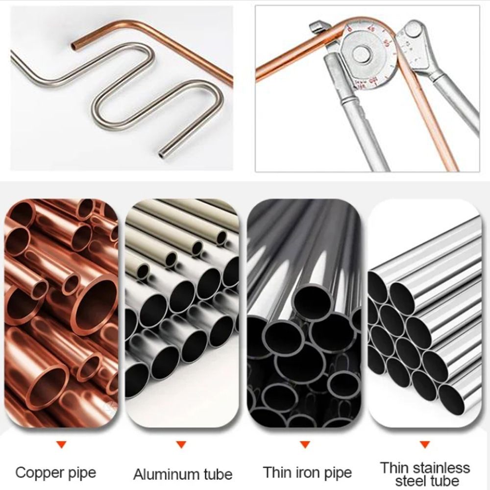 Manual Tube Bender Tool with Dual Long Handles and Angle Scale for Copper view 7