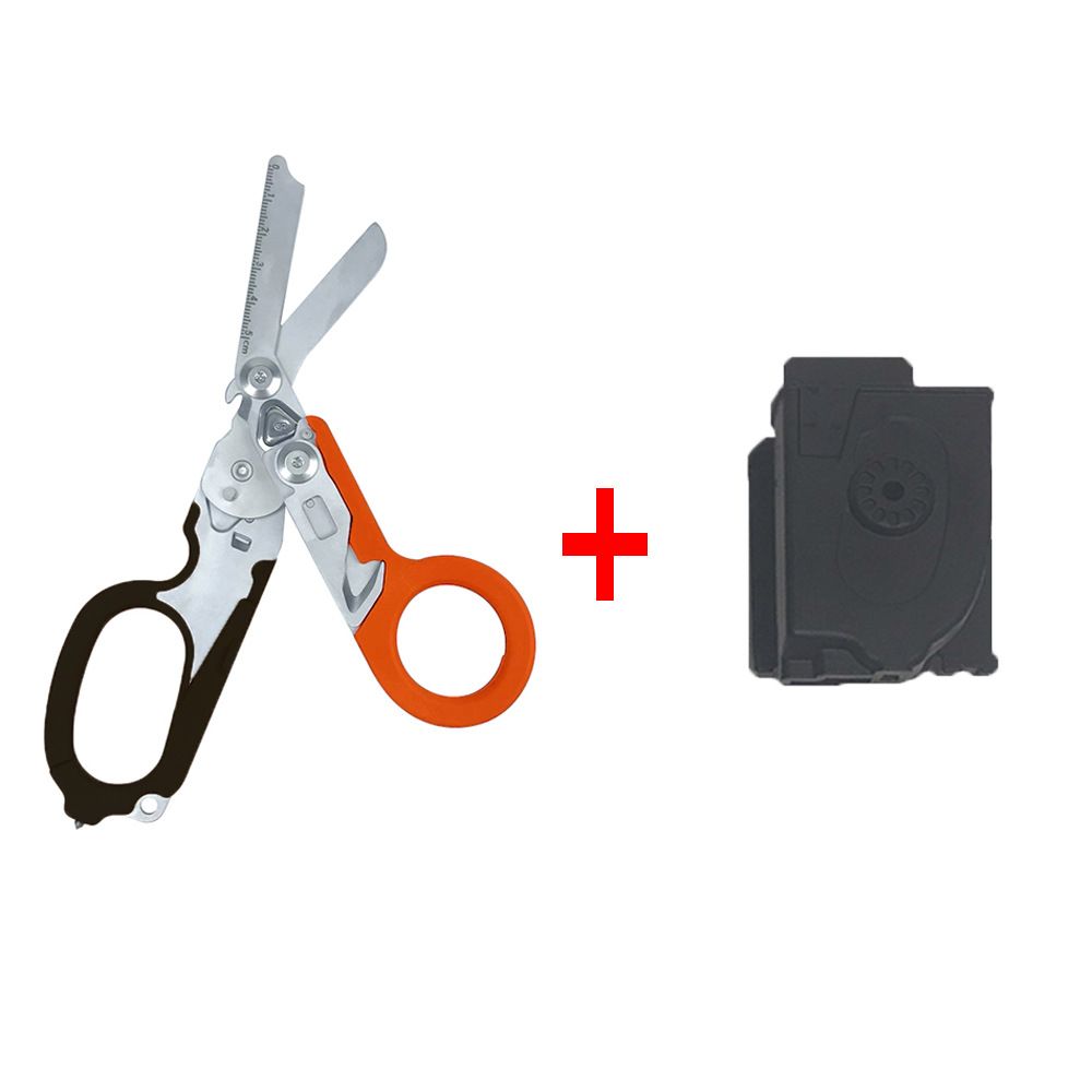 Multi-Function Folding Emergency Shear with 420HC Stainless Steel Blades
