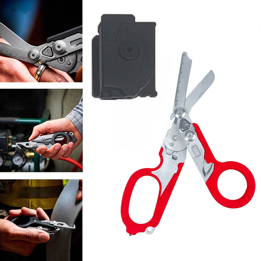 Multi-Function Folding Emergency Shear with 420HC Stainless Steel Blades view 2