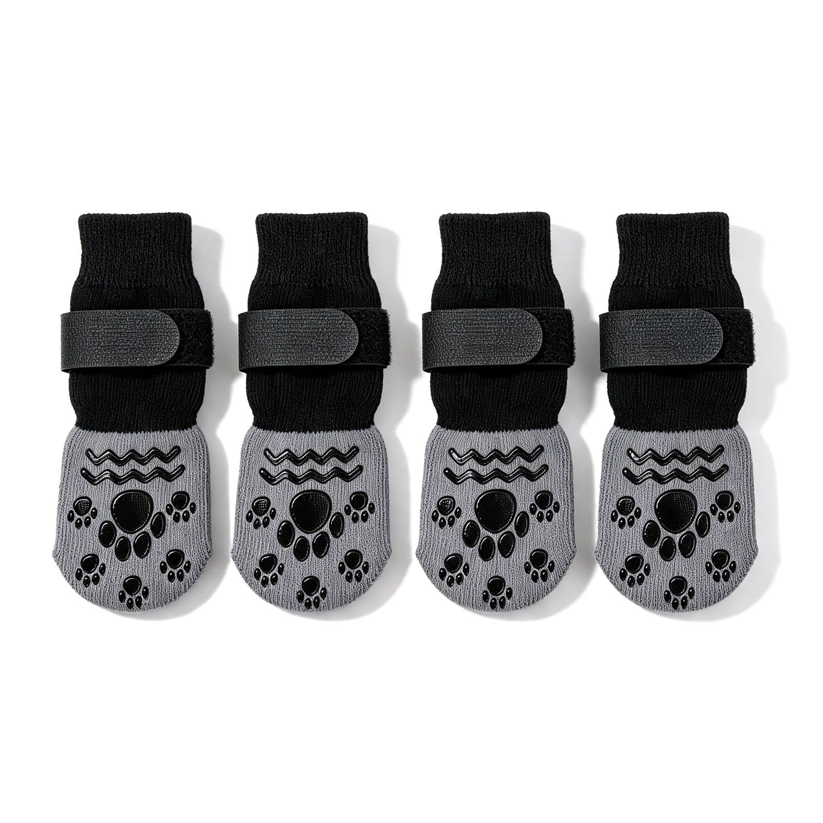 4PCS Anti-Slip Dog Socks with Adjustable Straps for Indoor Hardwood Floors and view 10