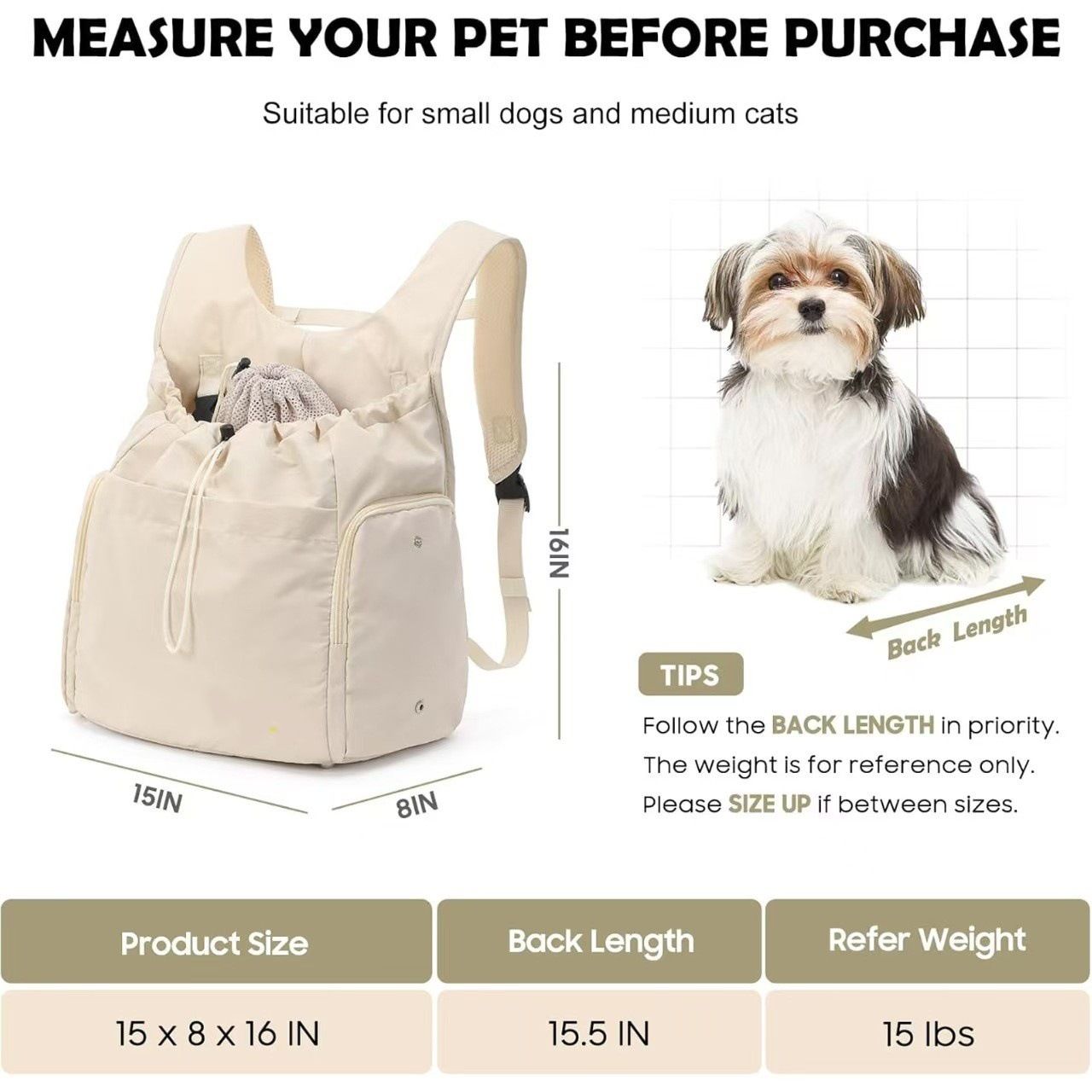 Versatile Front and Back Wearable Pet Carrier Backpack with Breathable Mesh view 2
