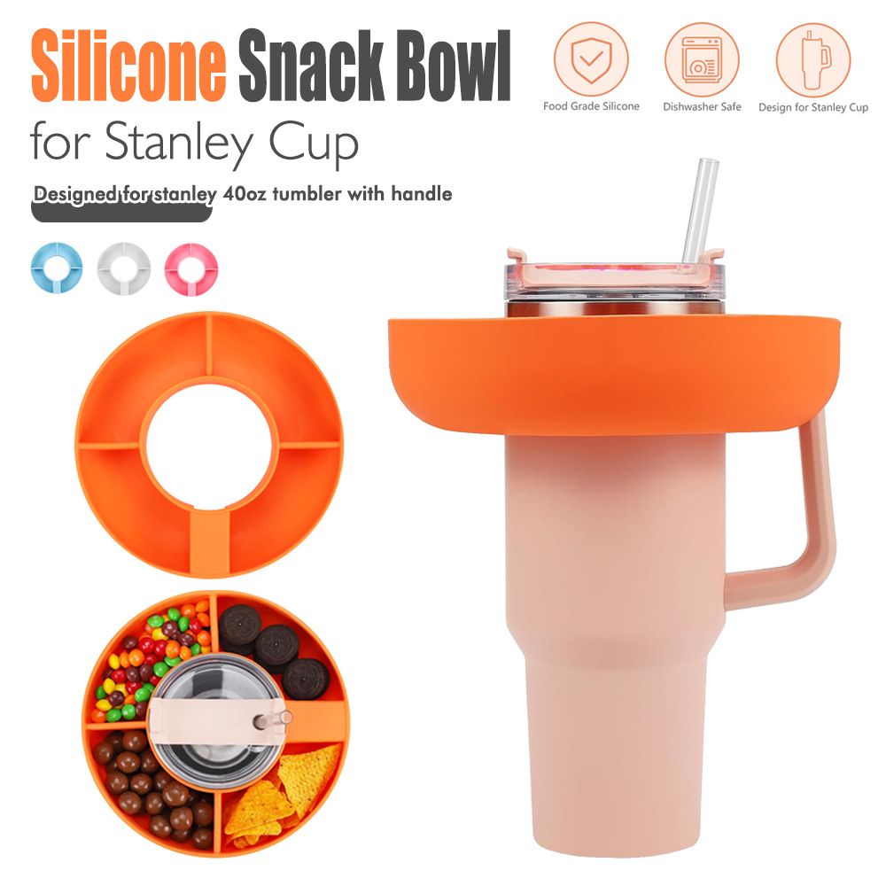 Food-Grade Silicone Snack Tray Ring for 40 oz Handled Tumbler
