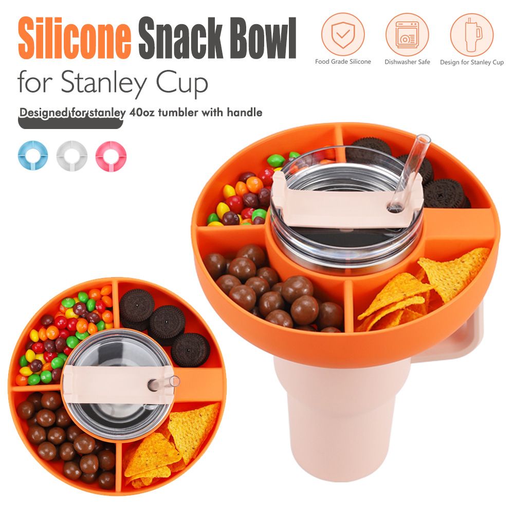Food-Grade Silicone Snack Tray Ring for 40 oz Handled Tumbler view 3