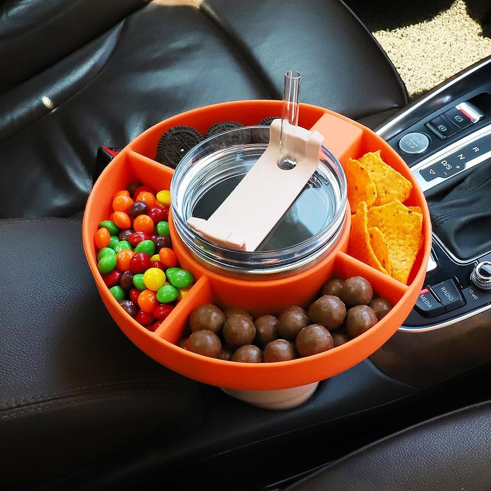 Food-Grade Silicone Snack Tray Ring for 40 oz Handled Tumbler view 5