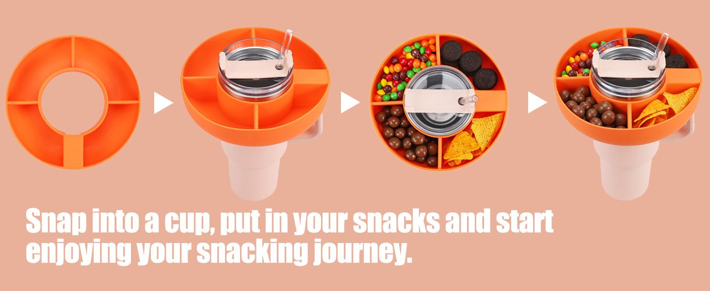 Food-Grade Silicone Snack Tray Ring for 40 oz Handled Tumbler view 7
