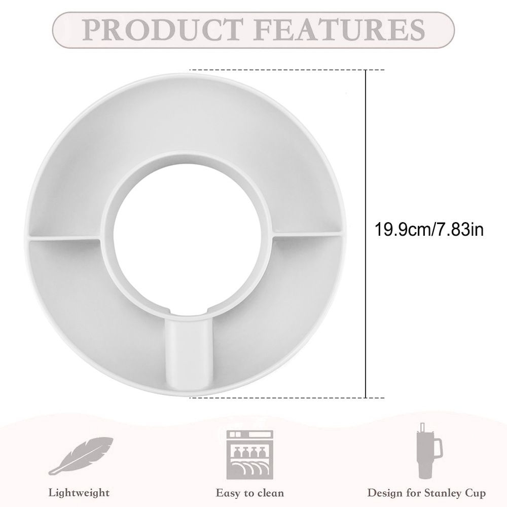 Food-Grade Silicone Snack Tray Ring for 40 oz Handled Tumbler