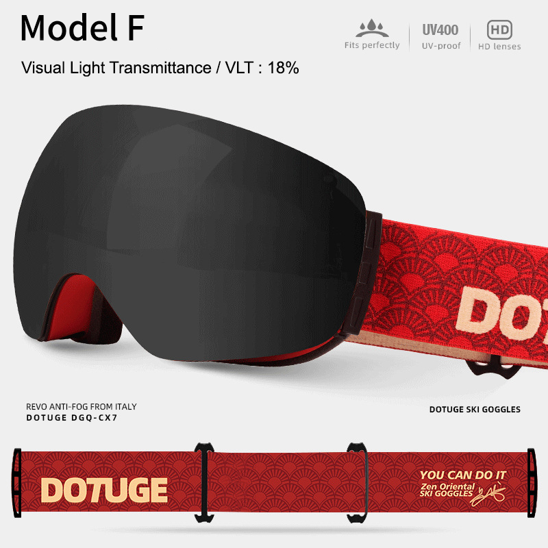 Magnetic Ski Goggles with HD Anti-Fog Spherical Lens view 12