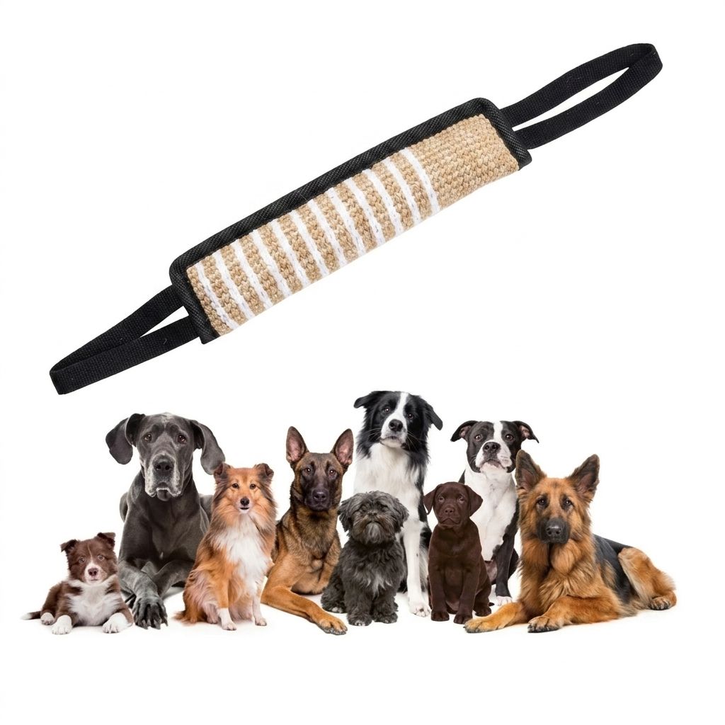 Interactive Tug-of-War Rope Toy for Dogs – Durable Natural Jute Bite Stick