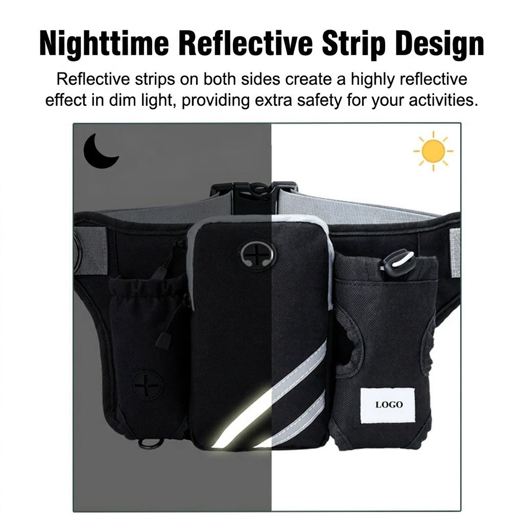 Hands-Free Dual Dog Leash Waist Pack for Running view 5