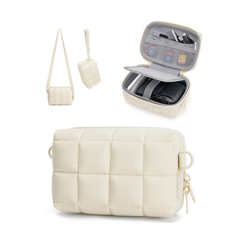 Puffy Puffer Camera Crossbody Bag with Adjustable Shoulder Strap