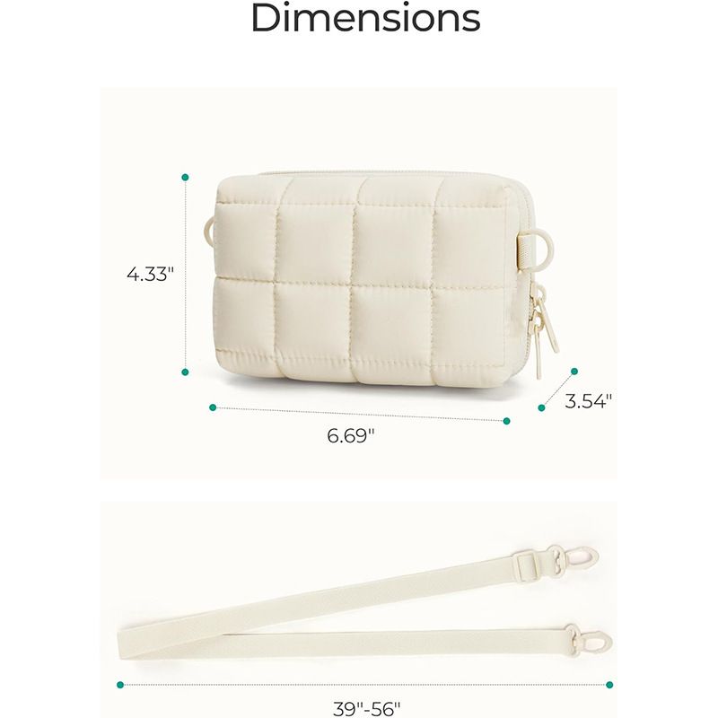 Puffy Puffer Camera Crossbody Bag with Adjustable Shoulder Strap view 2