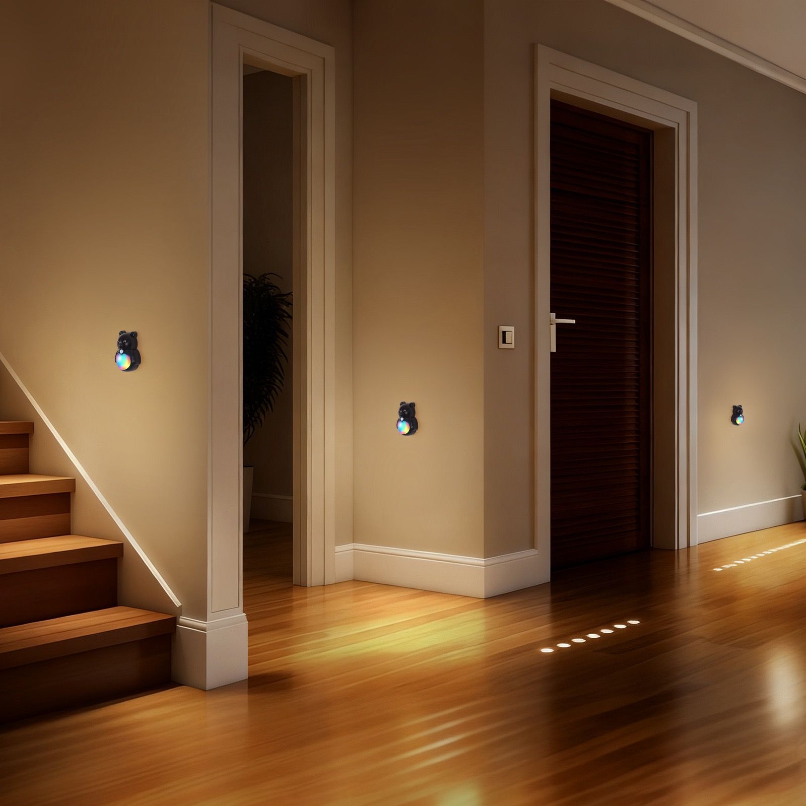 Adorable 3D Cartoon Bear LED Wall Light view 9