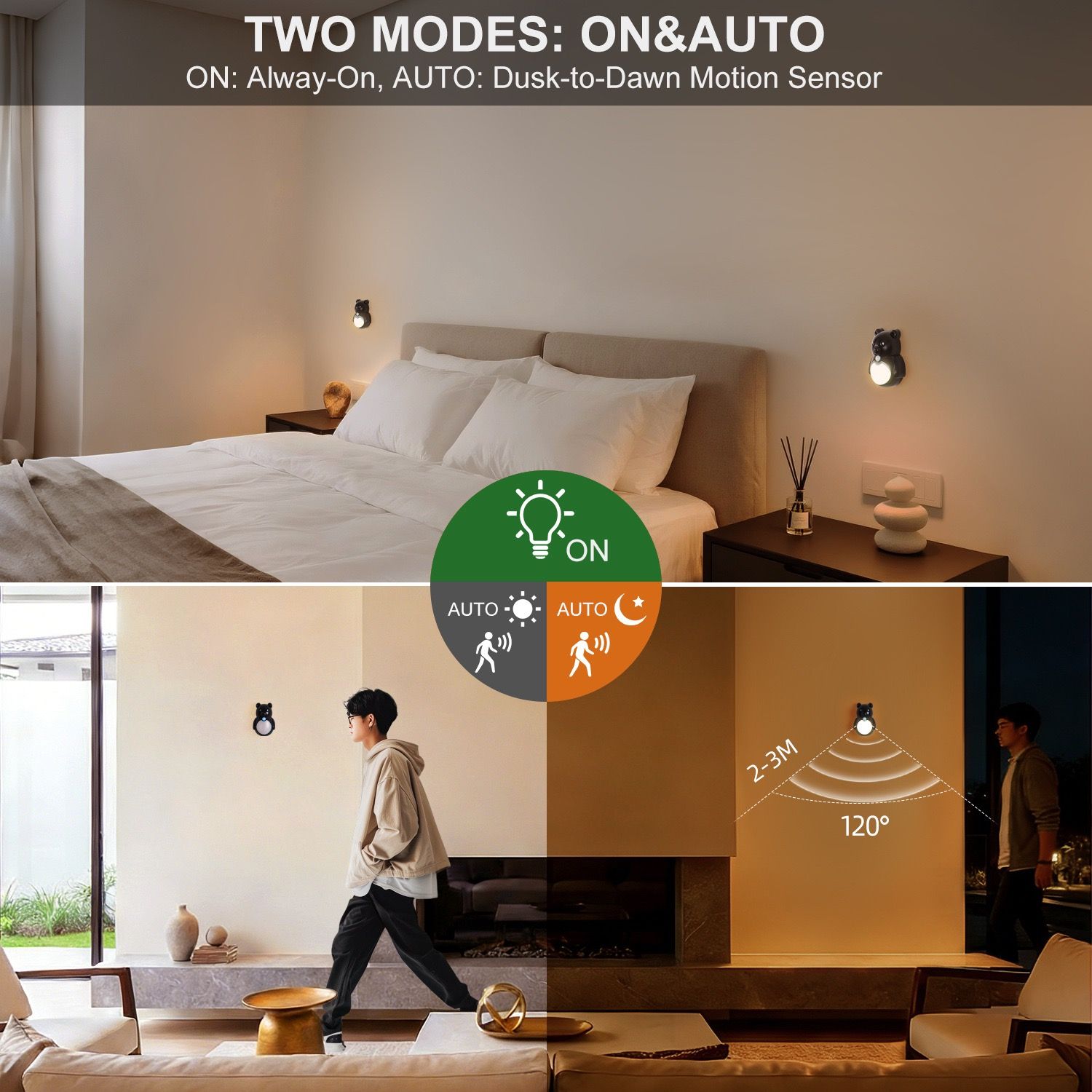 Adorable 3D Cartoon Bear LED Wall Light view 6