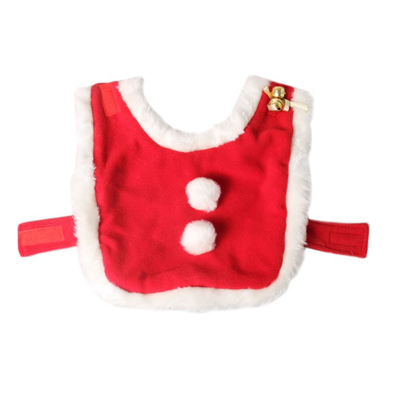 Christmas Pet Costume Set with Reindeer Antler Headband Santa Hat Scarf and view 9