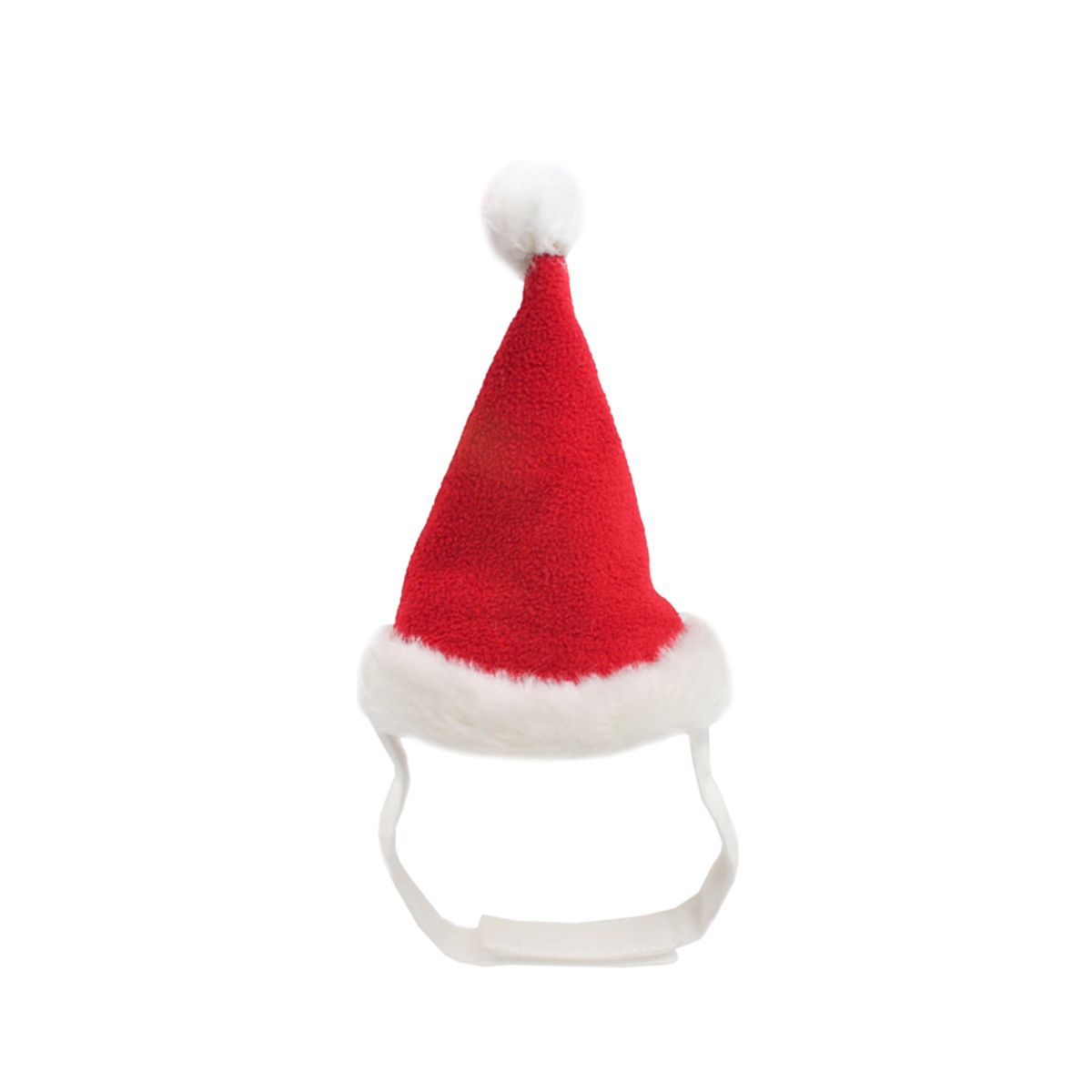 Christmas Pet Costume Set with Reindeer Antler Headband Santa Hat Scarf and view 13