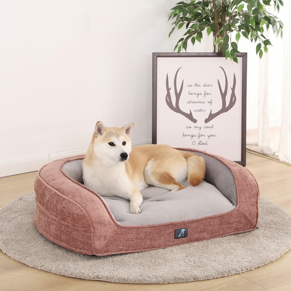 Plush Orthopedic Pet Sofa Bed with Bolstered Edges – Ultra-Soft Sponge Filled view 6