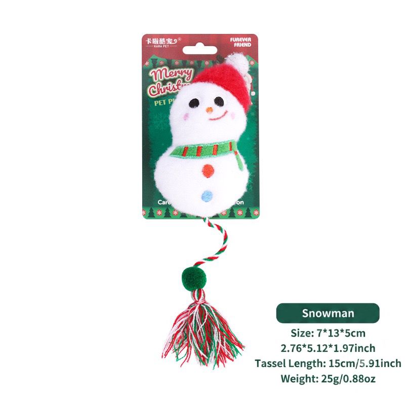 Delightful Christmas Catnip Cat Toys Set with Crinkle Sound – Soft Plush — image 1
