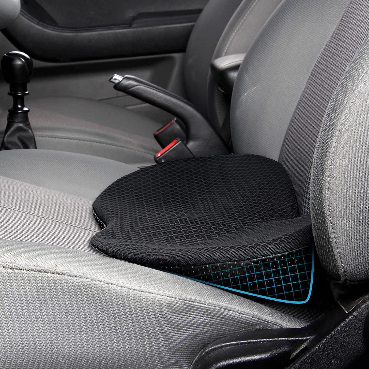 Premium Memory Foam Car Seat Cushion with Lumbar Support – Ergonomic Design view 3