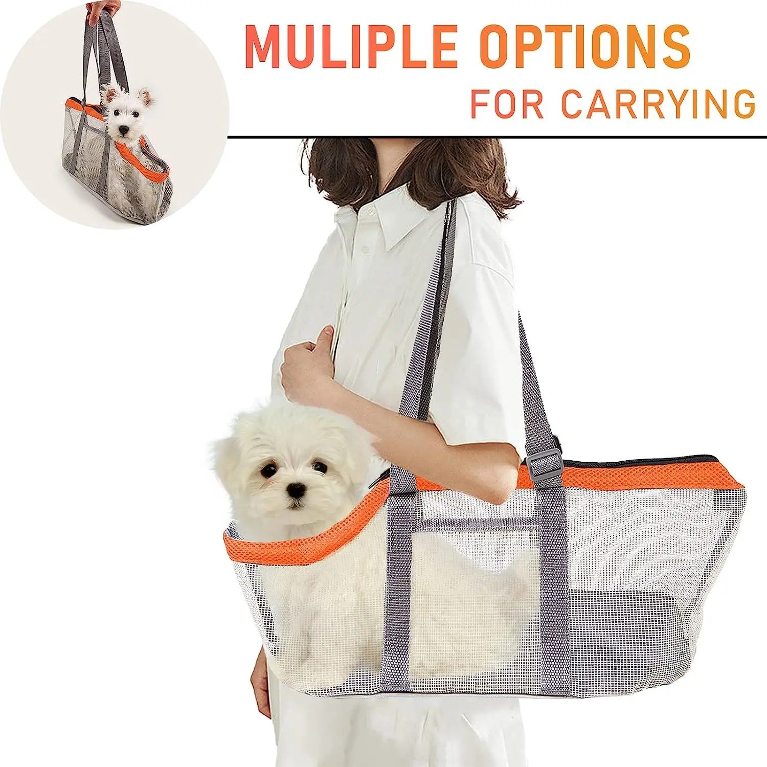 Cozy Mesh Pet Carrier for Cats and Small Dogs – Breathable view 3