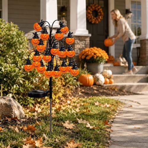 Bring Eerie Charm to Your Outdoor Space with Solar-Powered Halloween Stake view 4
