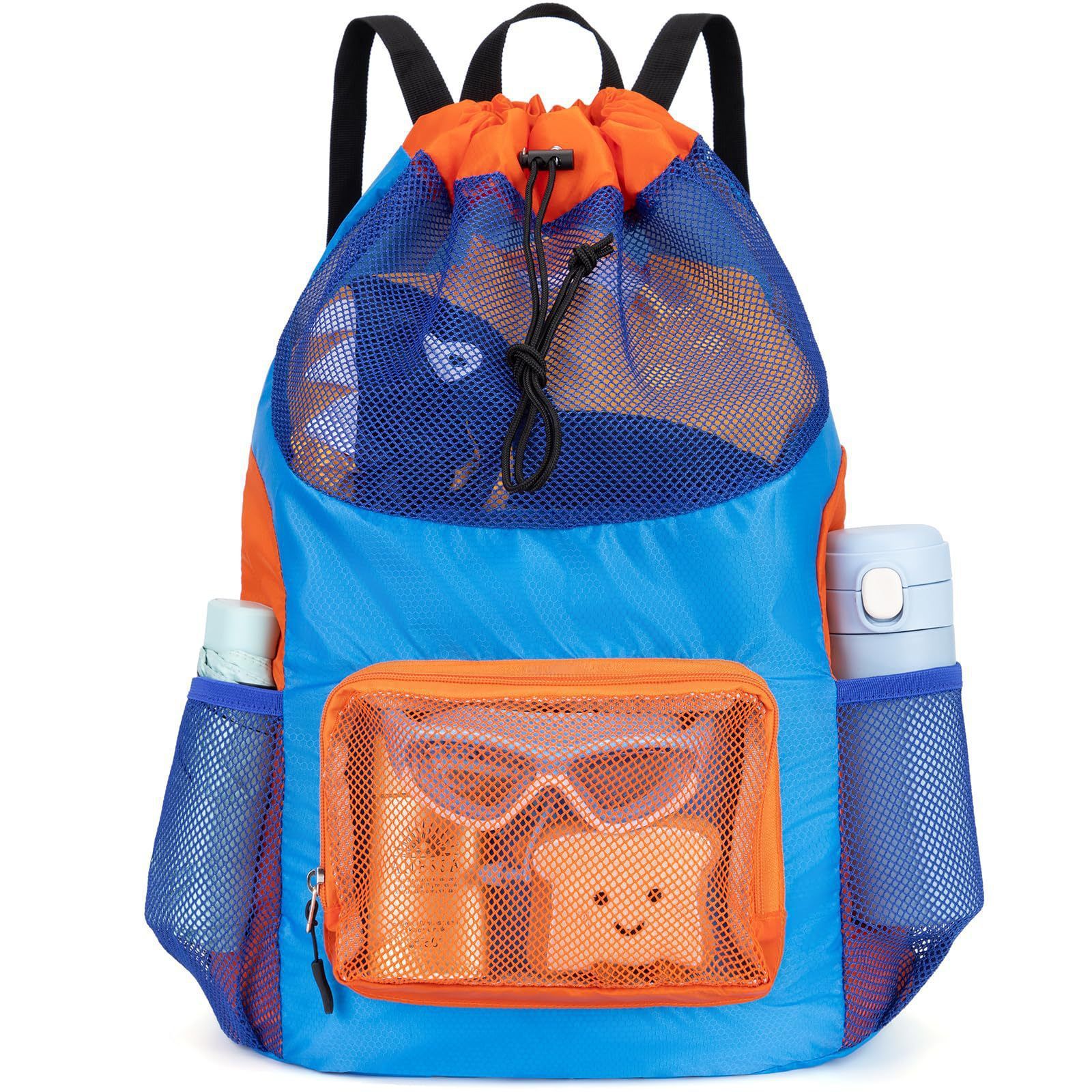 Drawstring Mesh Backpack Waterproof Sports Gym Bag Lightweight Beach Swim
