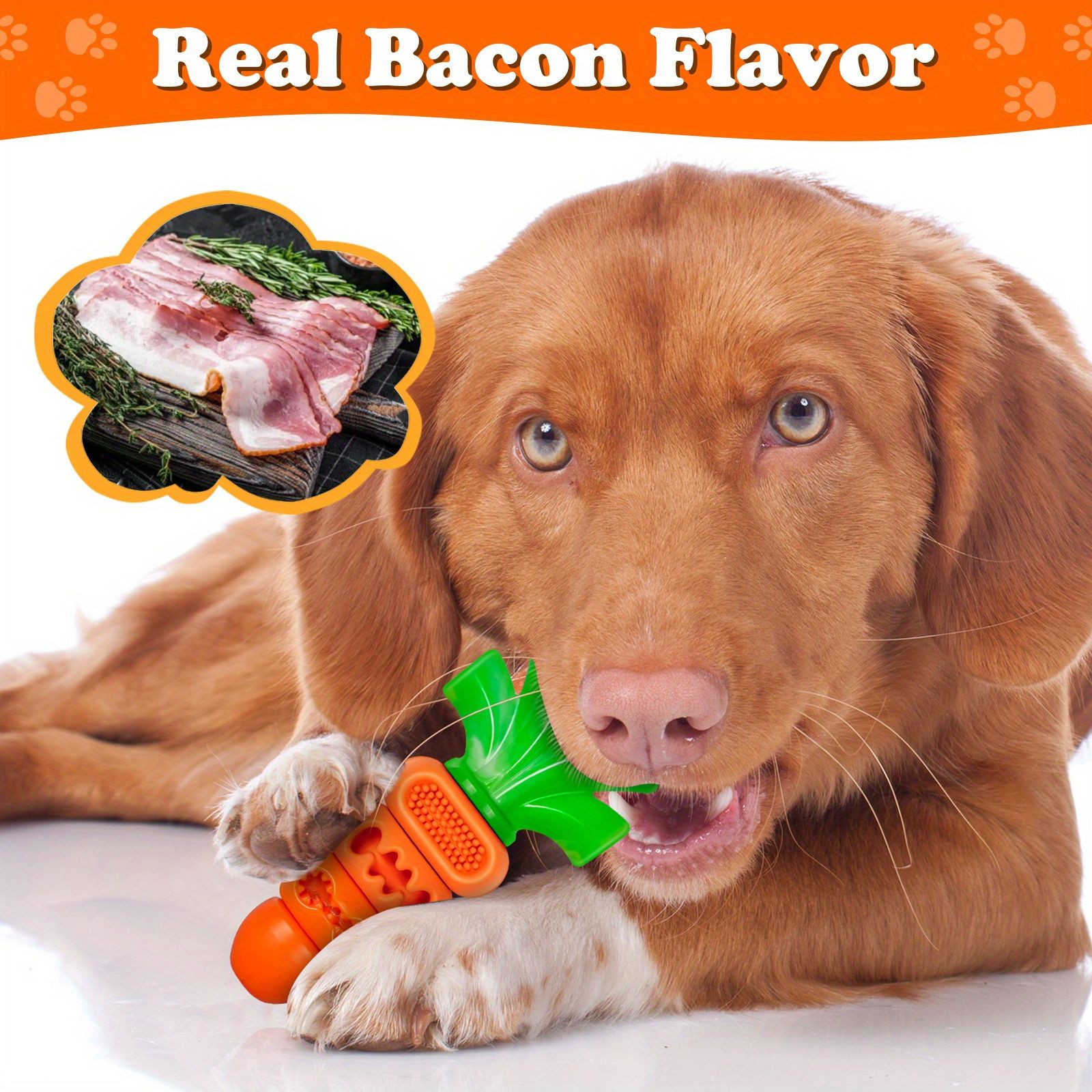 Interactive Carrot-Shaped Dog Chew Toy for Dental Health view 7