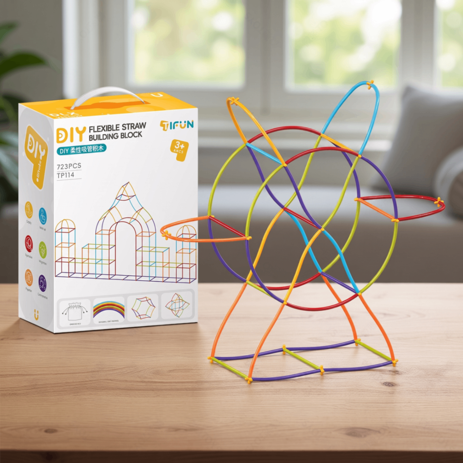 DIY Flexible Straw Building Blocks for Kids Ages 3-6 view 2