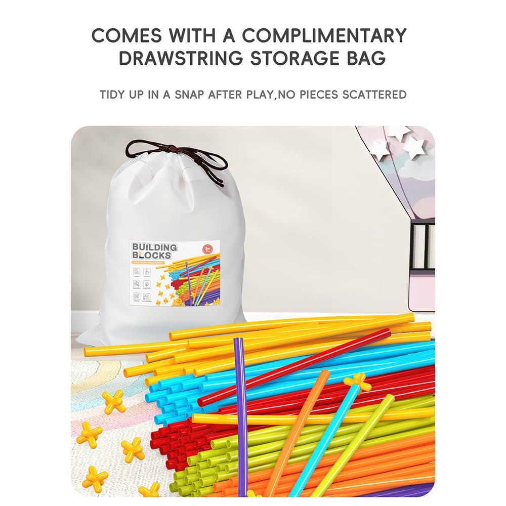 DIY Flexible Straw Building Blocks for Kids Ages 3-6 view 5