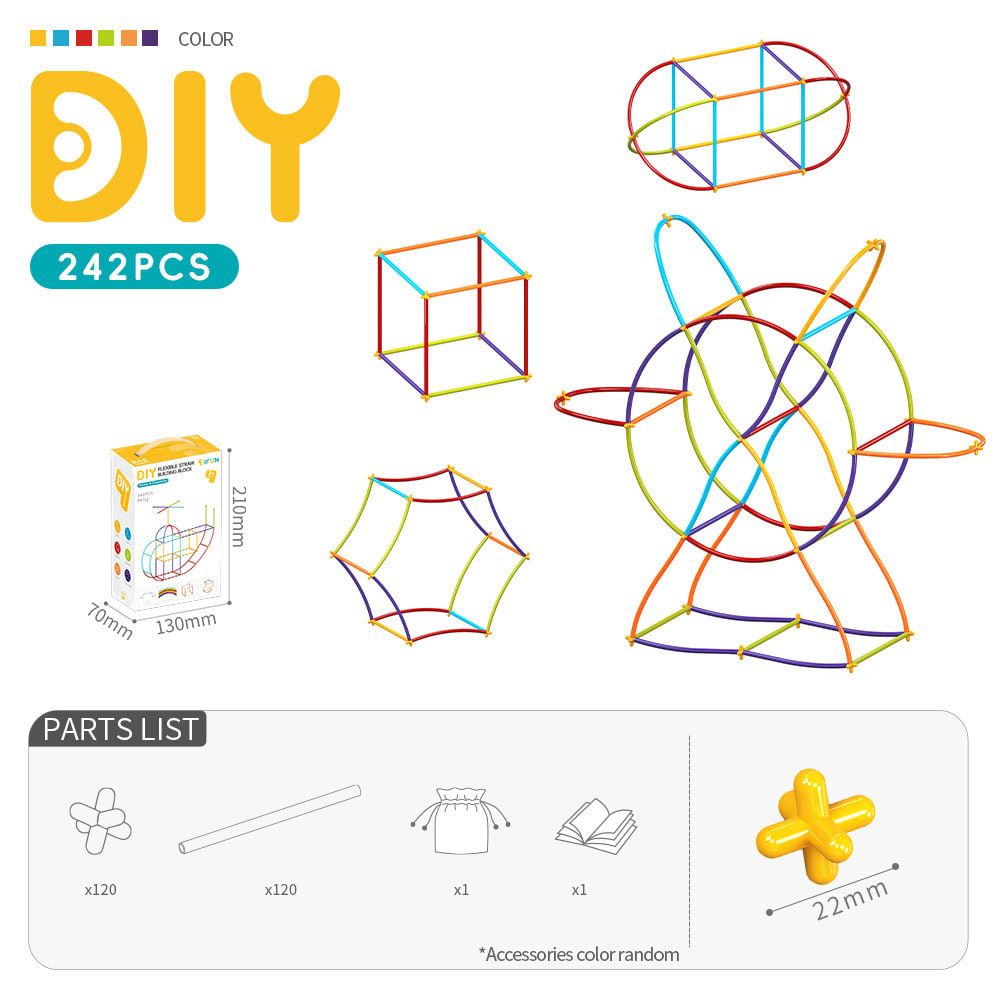 DIY Flexible Straw Building Blocks for Kids Ages 3-6 view 7