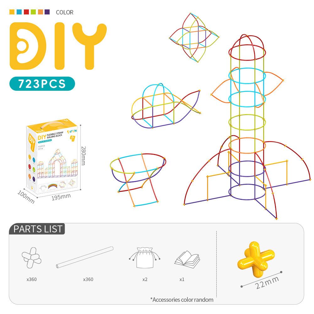 DIY Flexible Straw Building Blocks for Kids Ages 3-6 view 8
