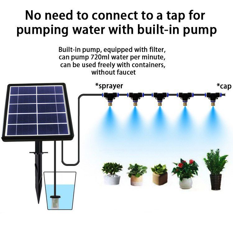 Solar-Powered Automatic Misting Irrigation Kit with Smart Timer view 11