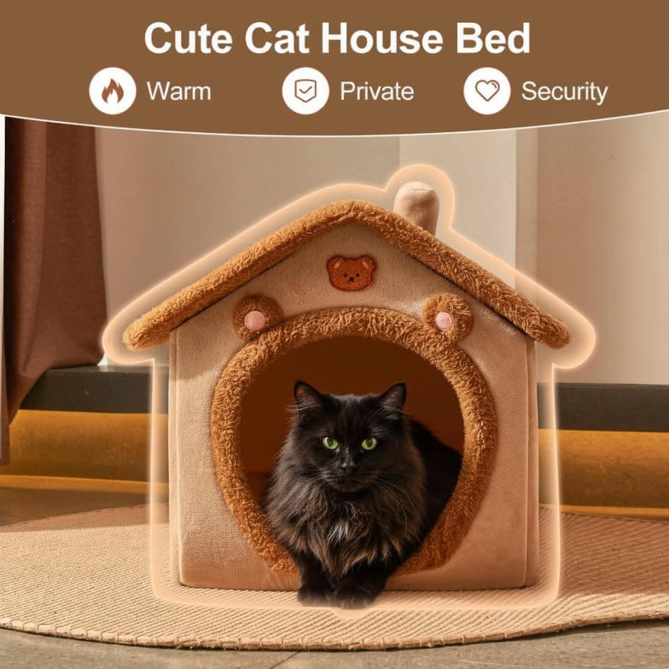 Cozy Pet Cave Bed for Cats and Small Dogs – Soft view 2