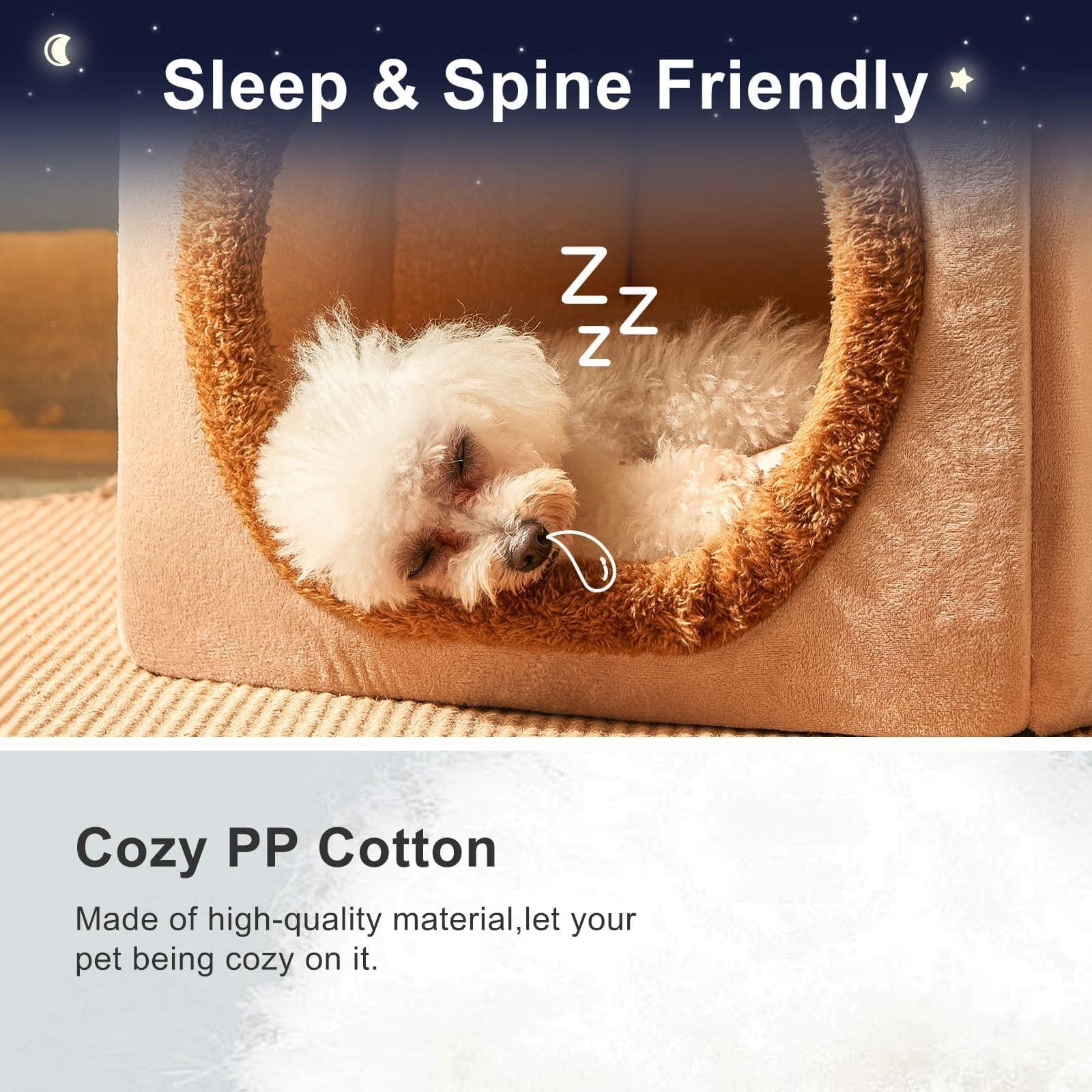 Cozy Pet Cave Bed for Cats and Small Dogs – Soft view 3