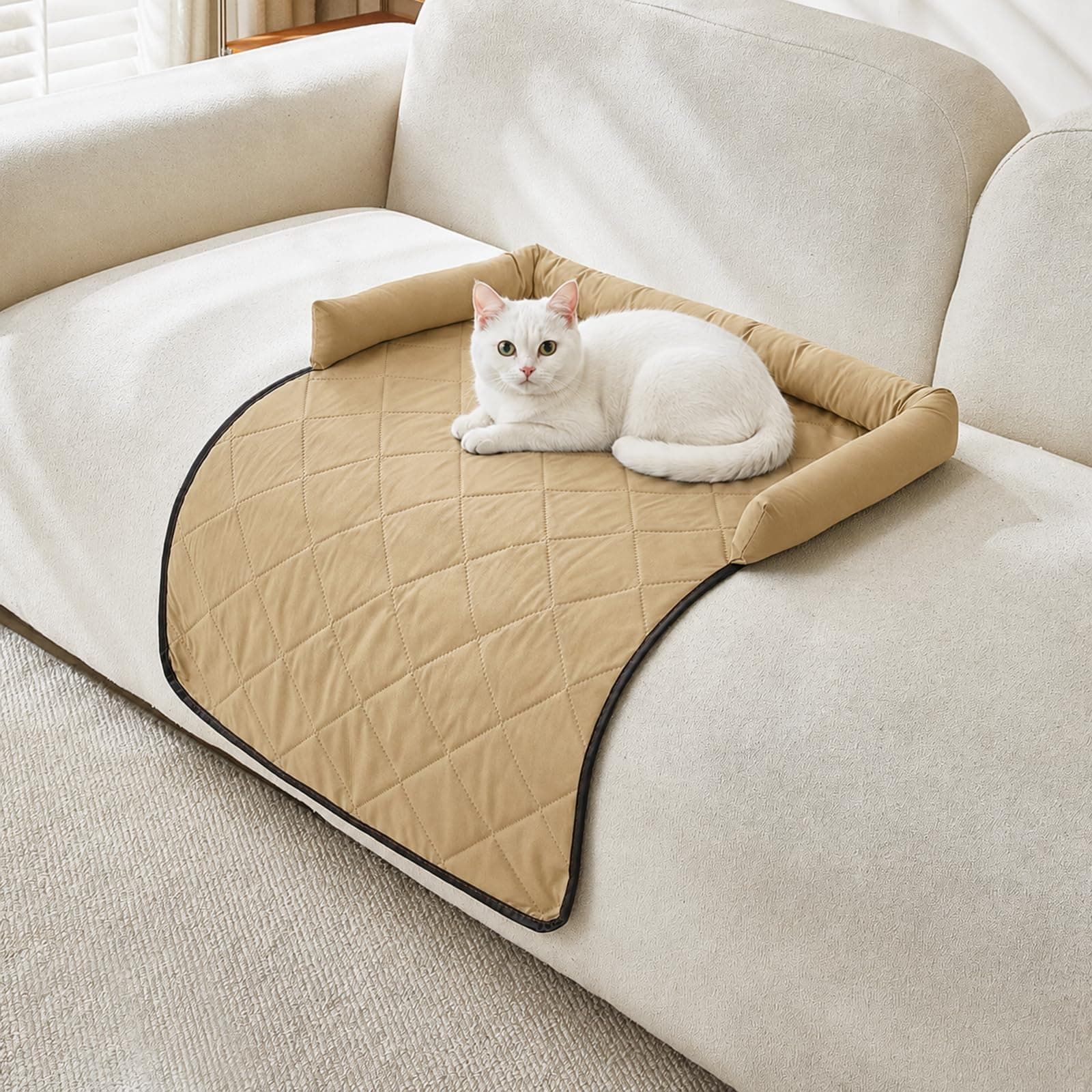 Cooling Pet Mat with Bolster Side Support – Scratch-Resistant view 3