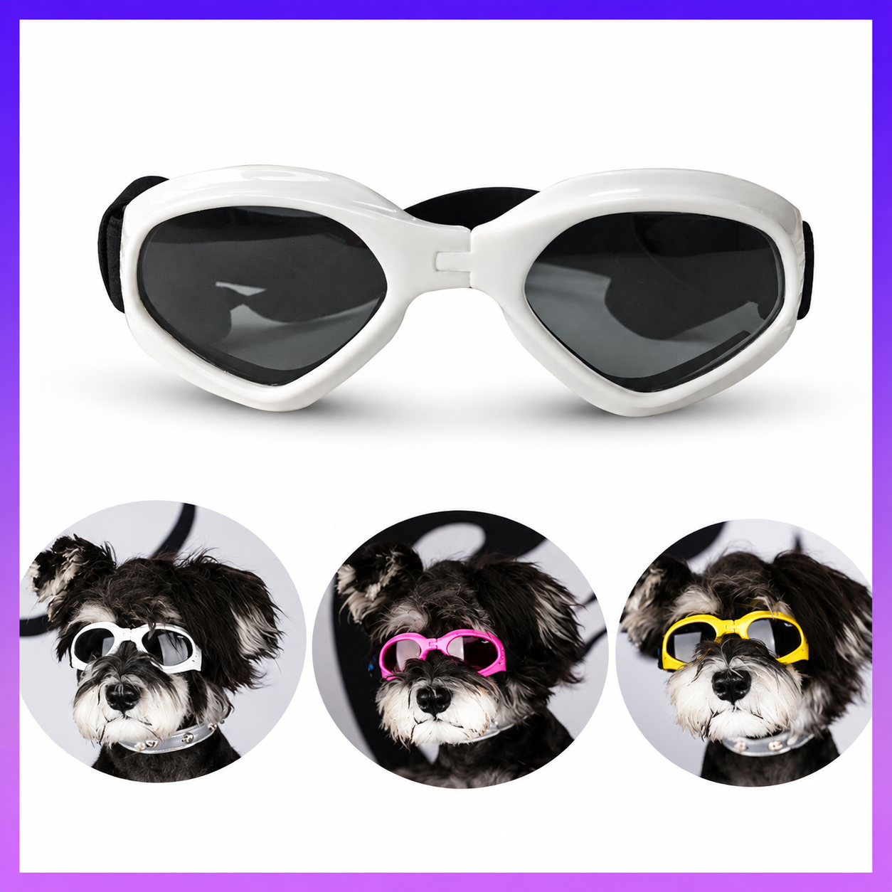 Foldable Pet Sunglasses for Small Dogs and Cats with UV Protection and view 2