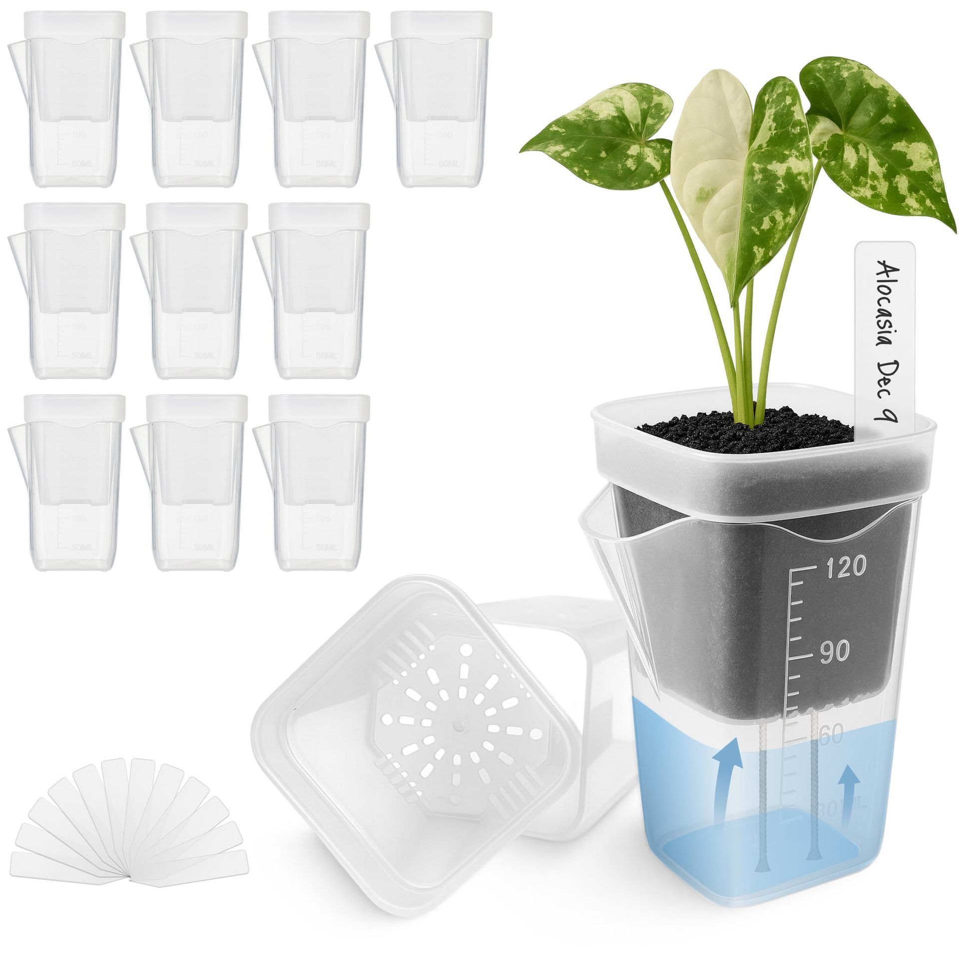 Self-Watering Double-Layer Square Planter Set for Effortless Plant Propagation — image 1