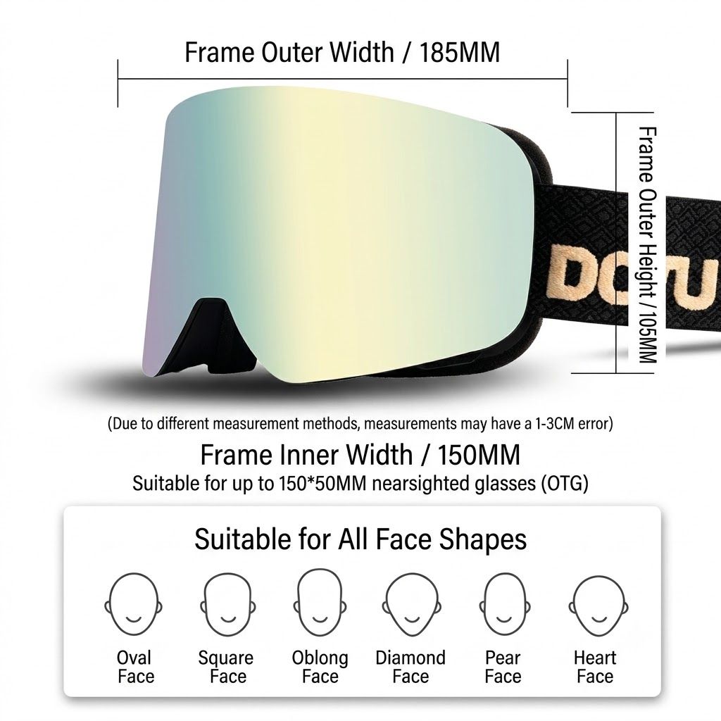 DOTUGE DGZ-Z19XS Series Ski Goggles with Magnetic Quick-Change Lens view 2