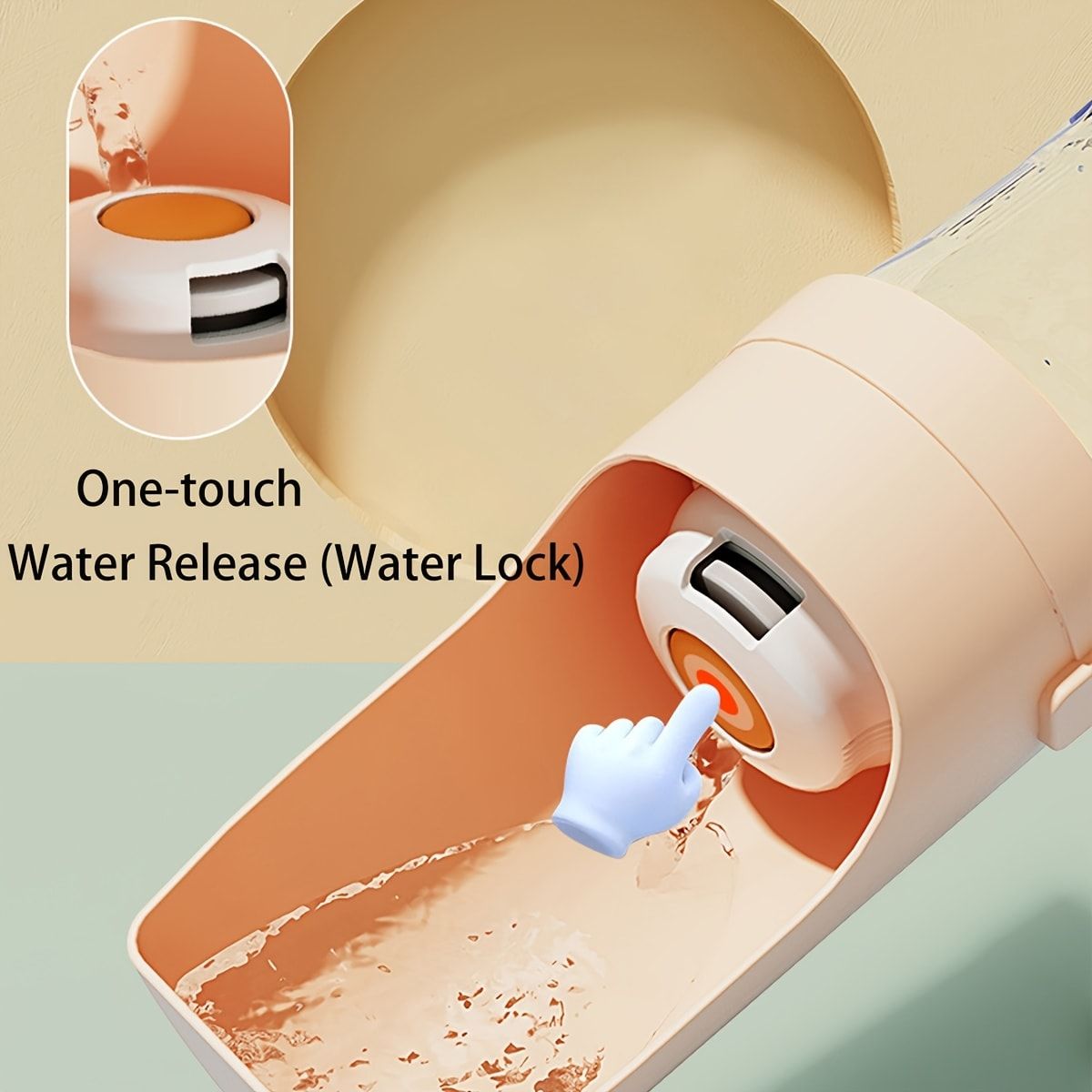 Portable Dog Water Bottle – Leak-Proof Pet Water Dispenser with Food Storage view 6