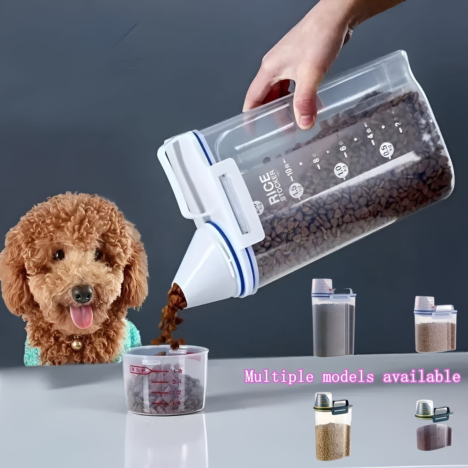 Airtight Food Storage Container with Measuring Cup for Rice view 4