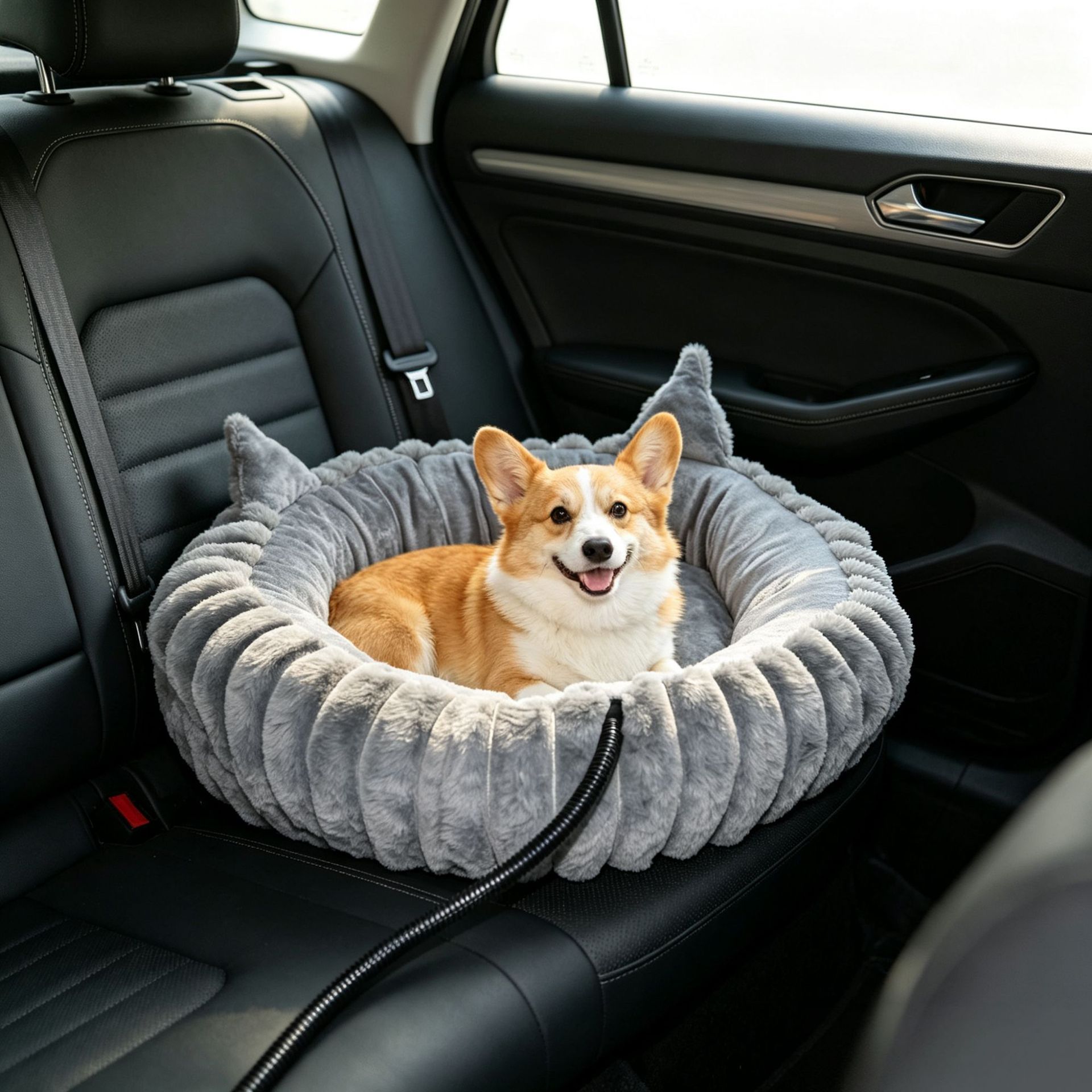 USB-Powered Heated Pet Bed with Plush Fur view 8