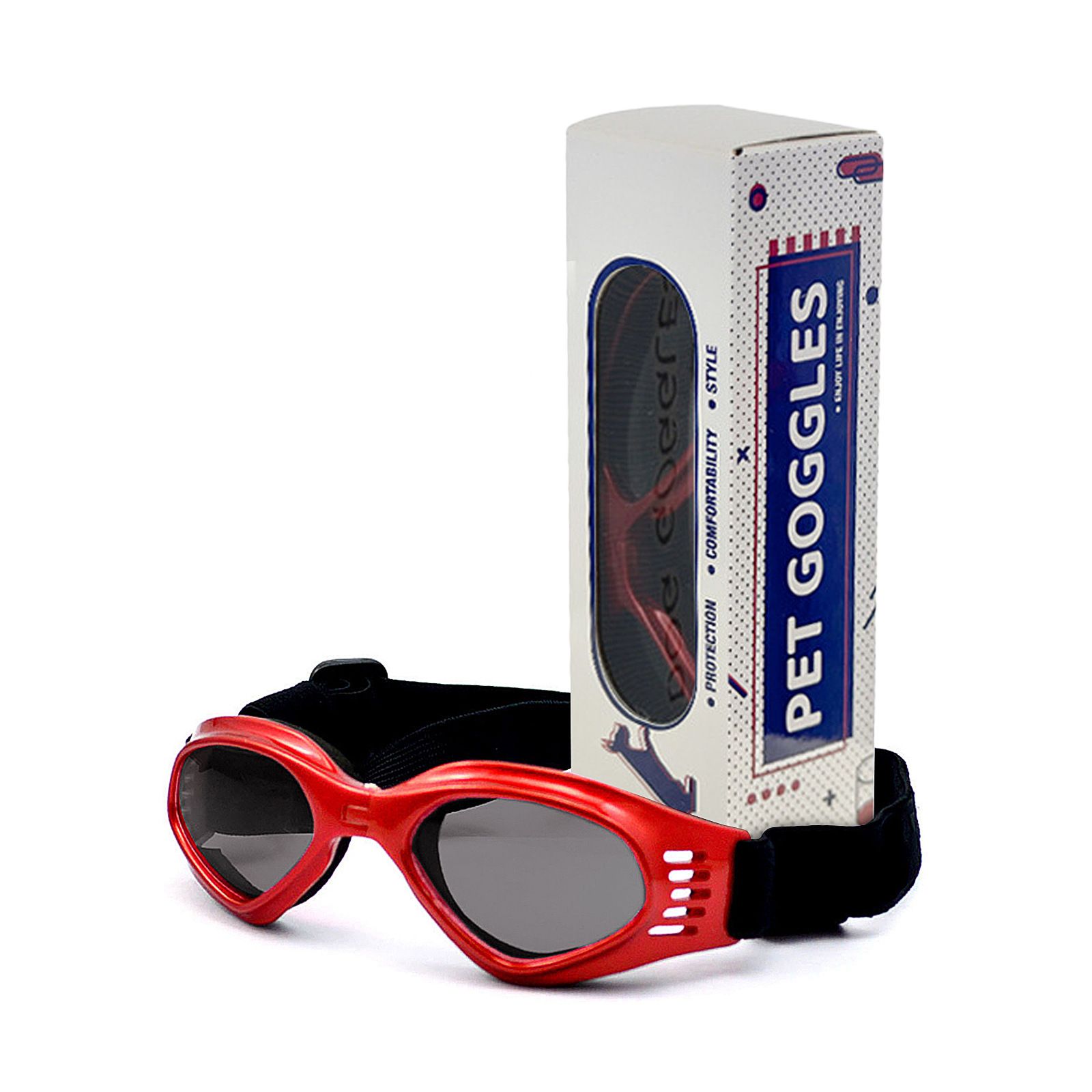 Foldable Pet Dog Goggles Sunglasses Adjustable UV Protection Windproof — image 1